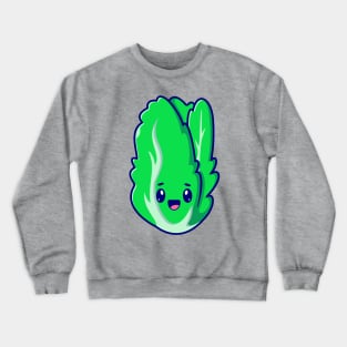 Cute Lettuce Smile Cartoon Crewneck Sweatshirt